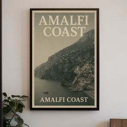 Amalfi Coast Poster Wall Art for Coastal Decor Lovers