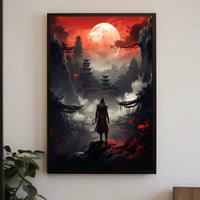 Warrior Under The Blood Moon Poster