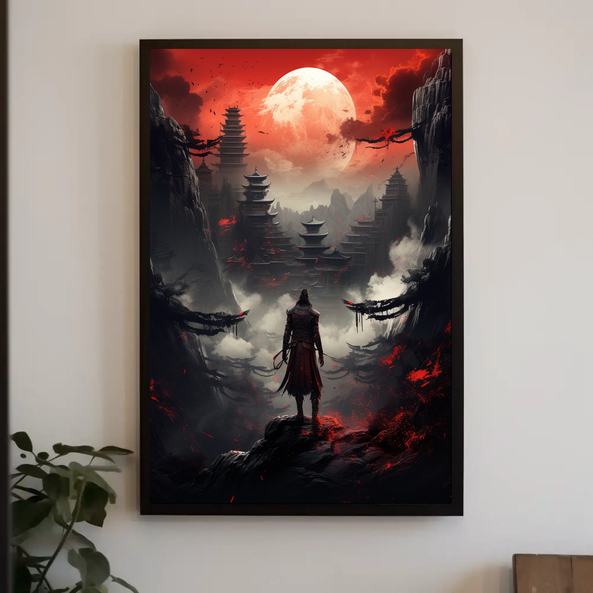 Warrior Under The Blood Moon Poster