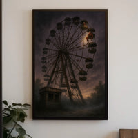 Eerie Ferris Wheel At Dusk Poster