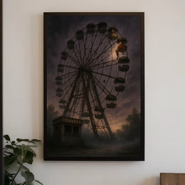 Eerie Ferris Wheel At Dusk Poster