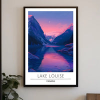 Lake Louise Tranquil Reflection Scenic National Park Poster