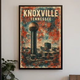 Knoxville Sunsphere Vintage Travel Poster