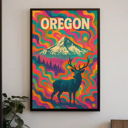 OregonS Vibrant Wilderness Poster