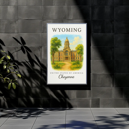 Wyoming, Cheyenne Signature Series Vintage Travel Poster