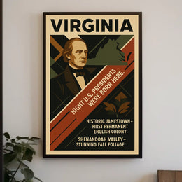 Virginia Birthplace Of U.S. Presidents Poster