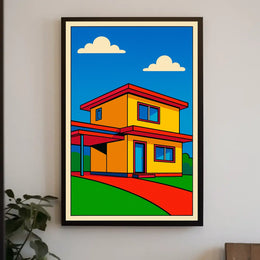 Modern Pop Art House Modern Poster