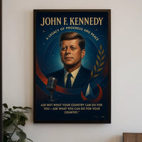John F. Kennedy Legacy Inspirational Art Poster
