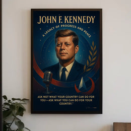 John F. Kennedy Legacy Inspirational Art Poster