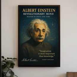 Einstein's Revolutionary Mind: Timeless Science Art Poster