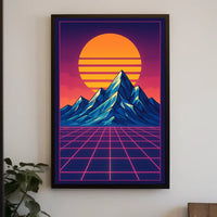Retro-Futuristic Synthwave Art Print - Futuristic Sci-Fi Poster
