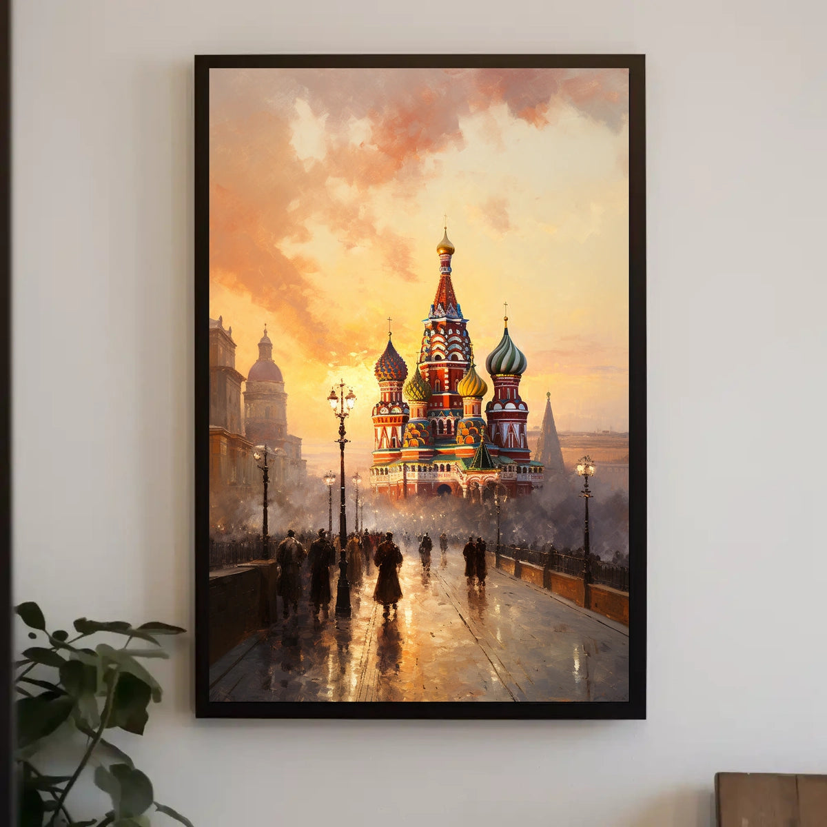 Saint Basil's Cathedral at Sunset: Cultural or Heritage Poster