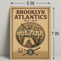 Brooklyn Atlantics Vintage Baseball Poster PosterGoat