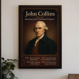 John Collins Statesman of the Continental Congress Poster