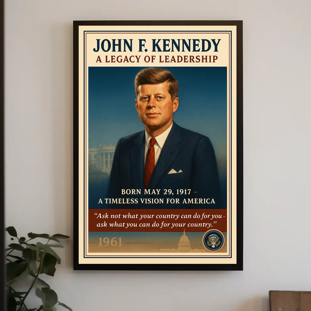 JFK Legacy Vintage Patriotic Poster for Inspiration