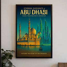 Abu Dhabi Elegance: Eternal Innovation Cityscape Travel Poster