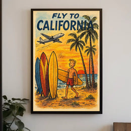 Fly to California Poster