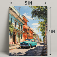 Vintage Vibes On A Sunny Street Vintage Poster