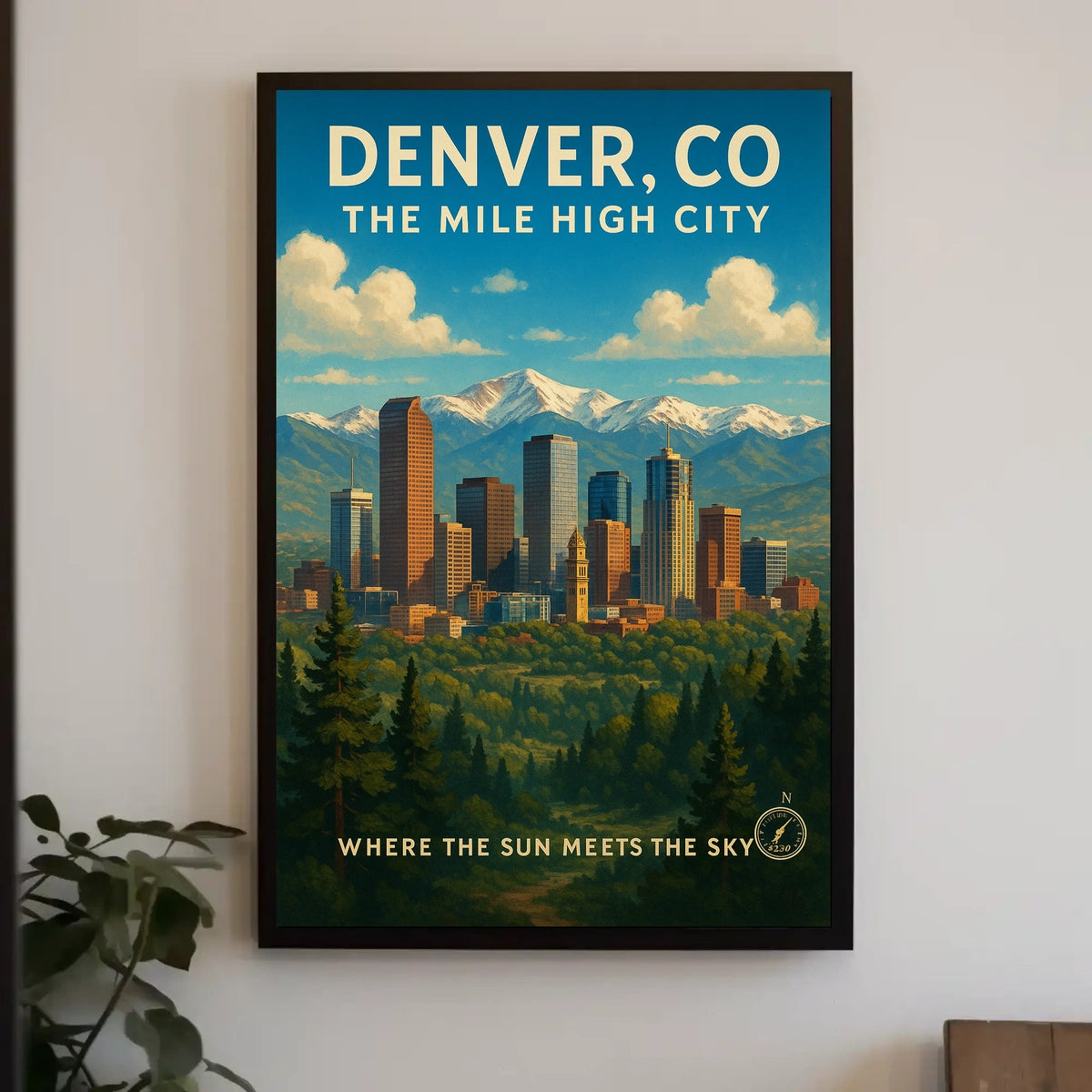 Denver, Co The Mile High City Poster