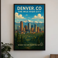 Denver, Co The Mile High City Poster