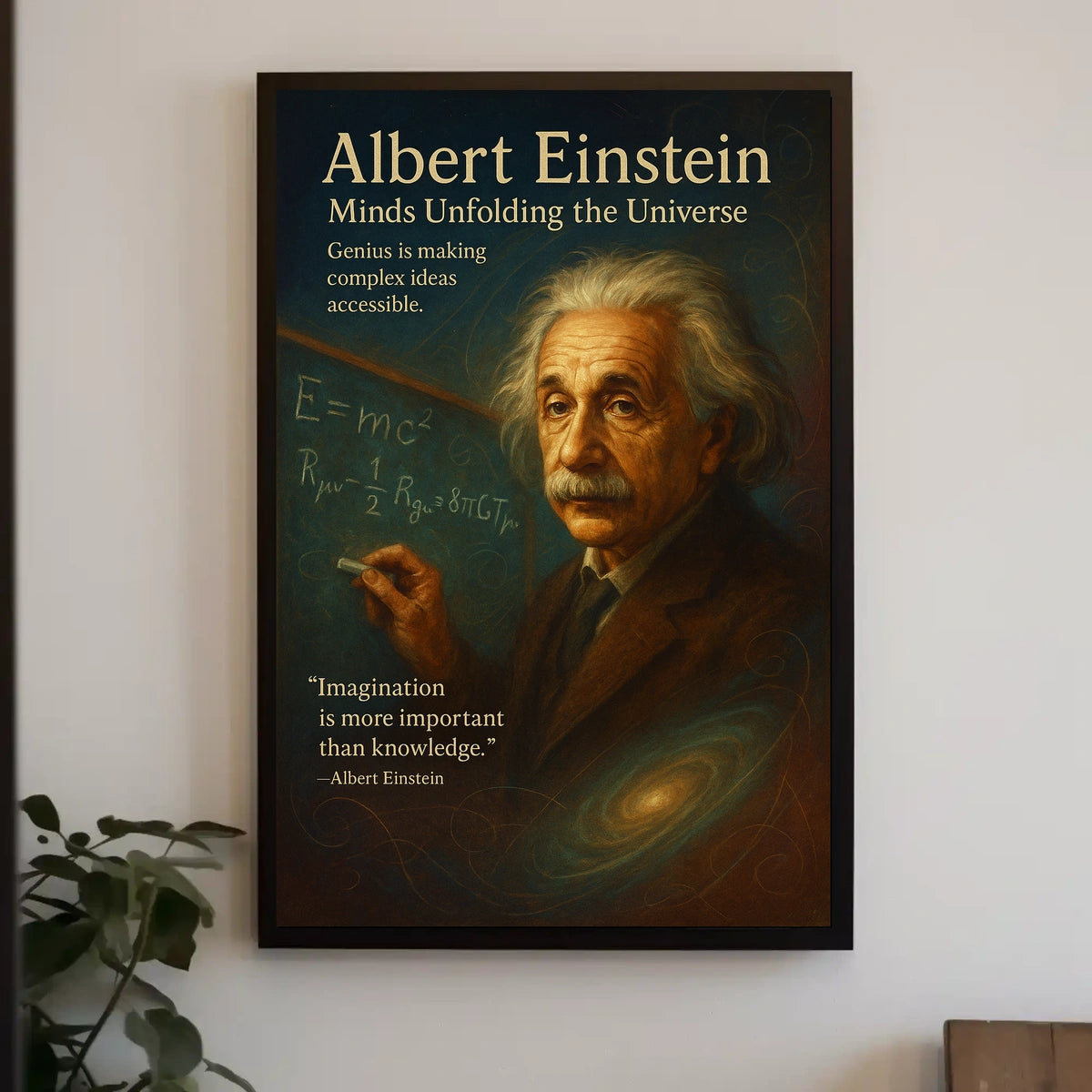 Albert Einstein Inspirational Science Poster Art Print