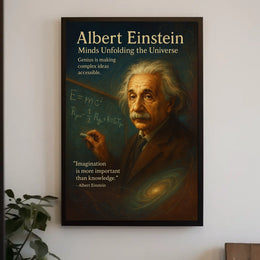 Albert Einstein Inspirational Science Poster Art Print