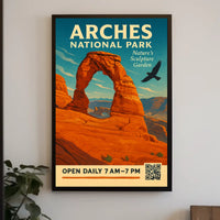 Arches National Park Vintage Travel Poster Print