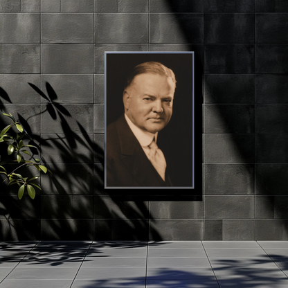 Herbert Hoover 31st President Sepia Photo