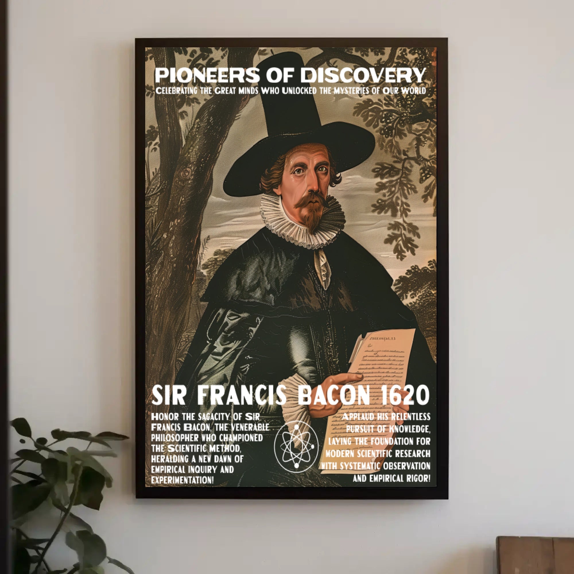 Sir Francis Bacon Historical Educational Poster