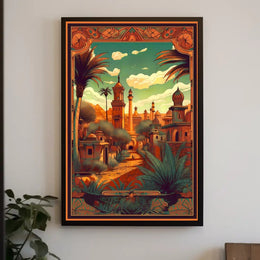 Enchanted Desert Cityscape Poster