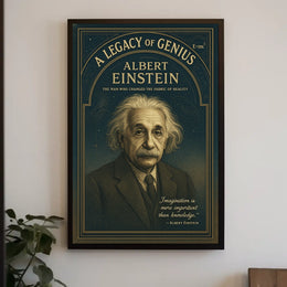 Albert Einstein Vintage Inspirational Science Poster