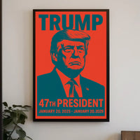 Donald Trump Visionary Leader Patriotism Flag Minimalist Pop Art Inspiring Poster