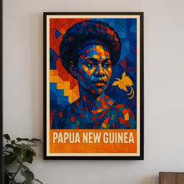 Papua New Guinea Cultural Mosaic Poster