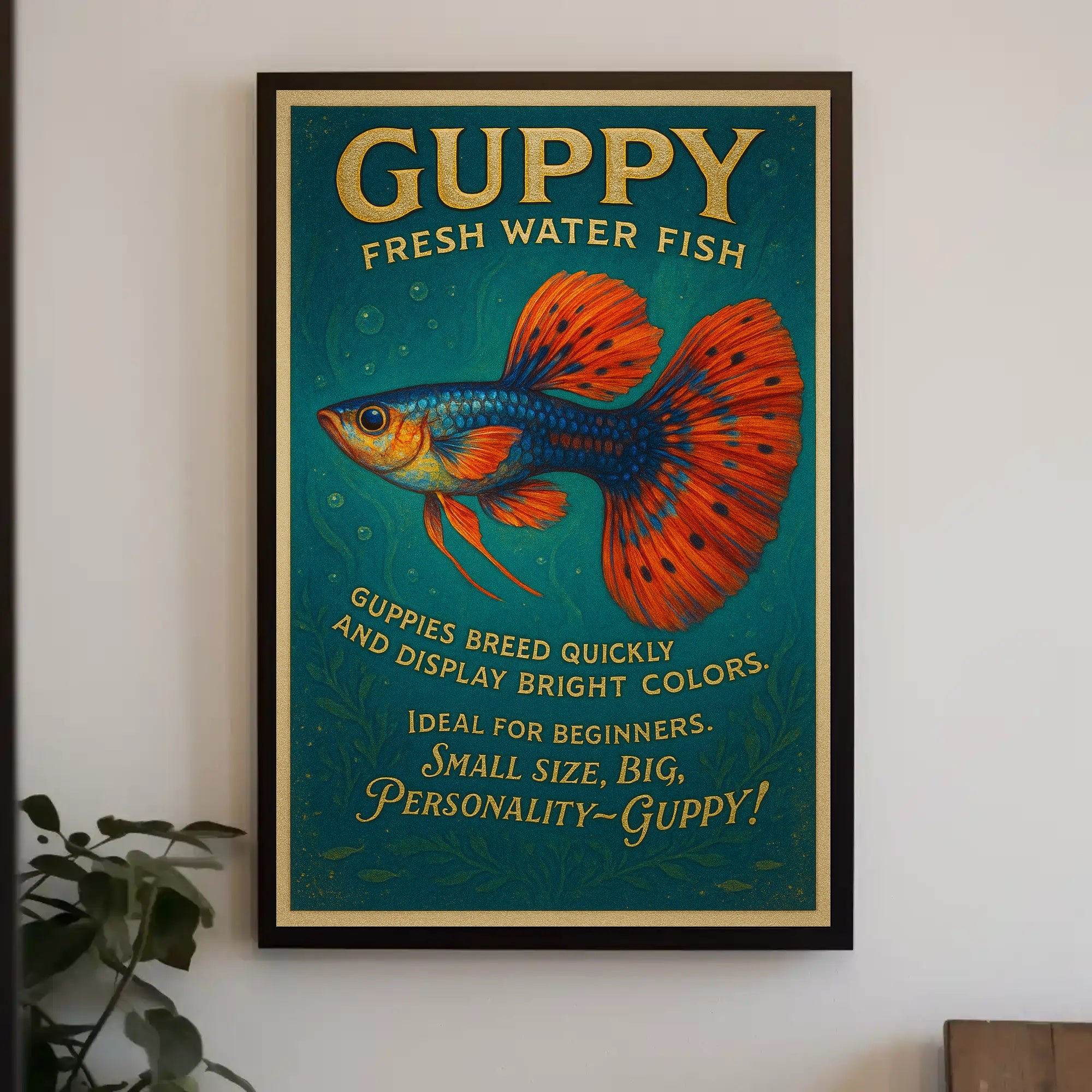 Guppy Fresh Water Fish Poster