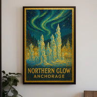 Northern Glow Anchorage Poster
