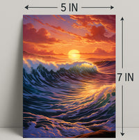 Sunset Waves Poster PosterGoat