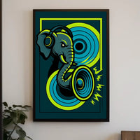 Groovy Elephant Vibes Poster