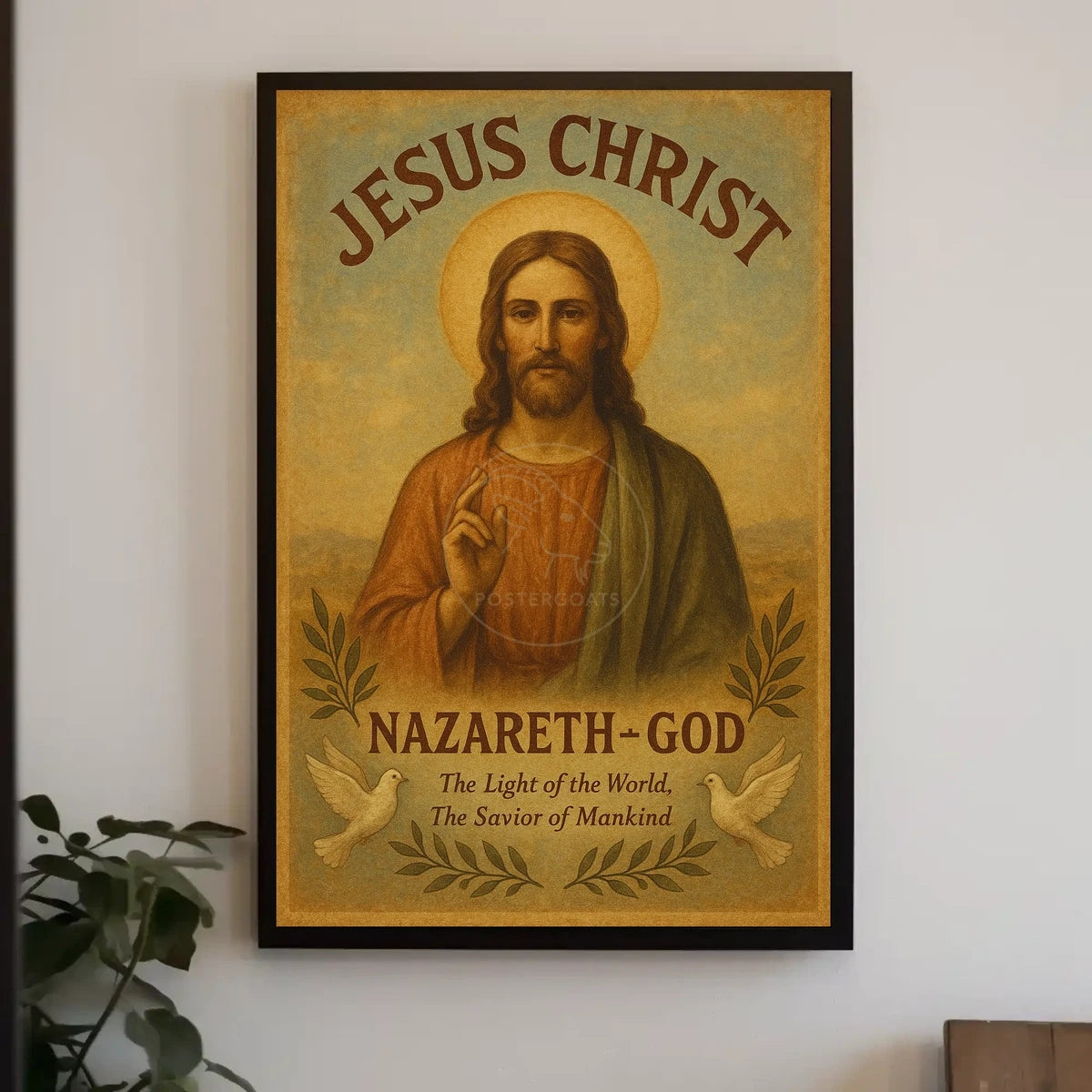 Jesus Christ Vintage Religious Poster - Cultural or Heritage Poster