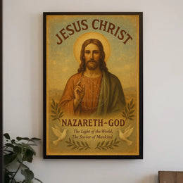 Jesus Christ Vintage Religious Poster - Cultural or Heritage Poster