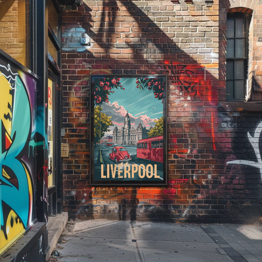 Liverpool Iconic Skyline Travel Poster