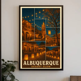 Albuquerque Desert Glow Poster