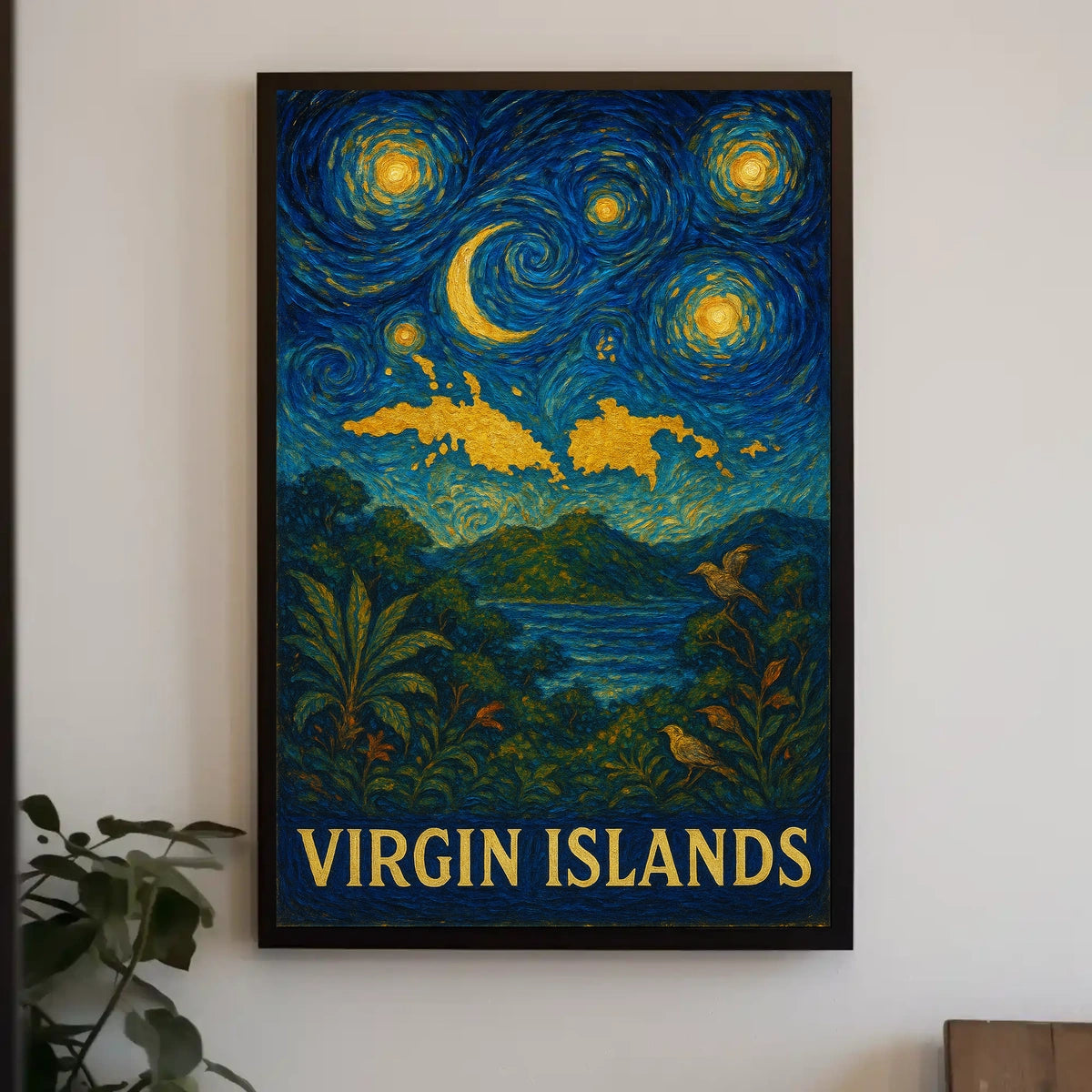 Starry Night Over The Virgin Islands Poster