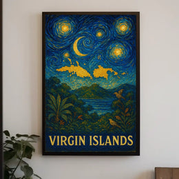 Starry Night Over The Virgin Islands Poster