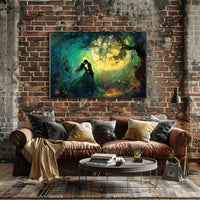 Moonlit Lovers in Enchanted Forest Poster