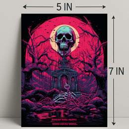 Eerie Skullscape Poster