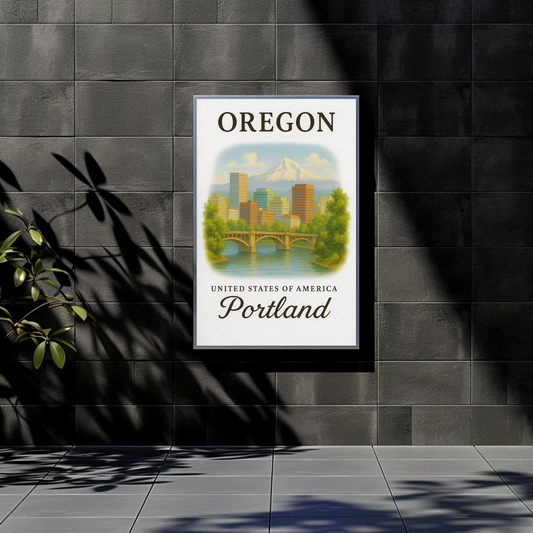 Oregon, Portland Signature Series Vintage Travel Poster
