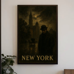 New York Noir Poster City Shadows Wall Art 18x24 Print