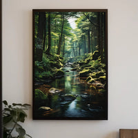 Serene Forest Scene, Nature's Tranquility National Park Poster