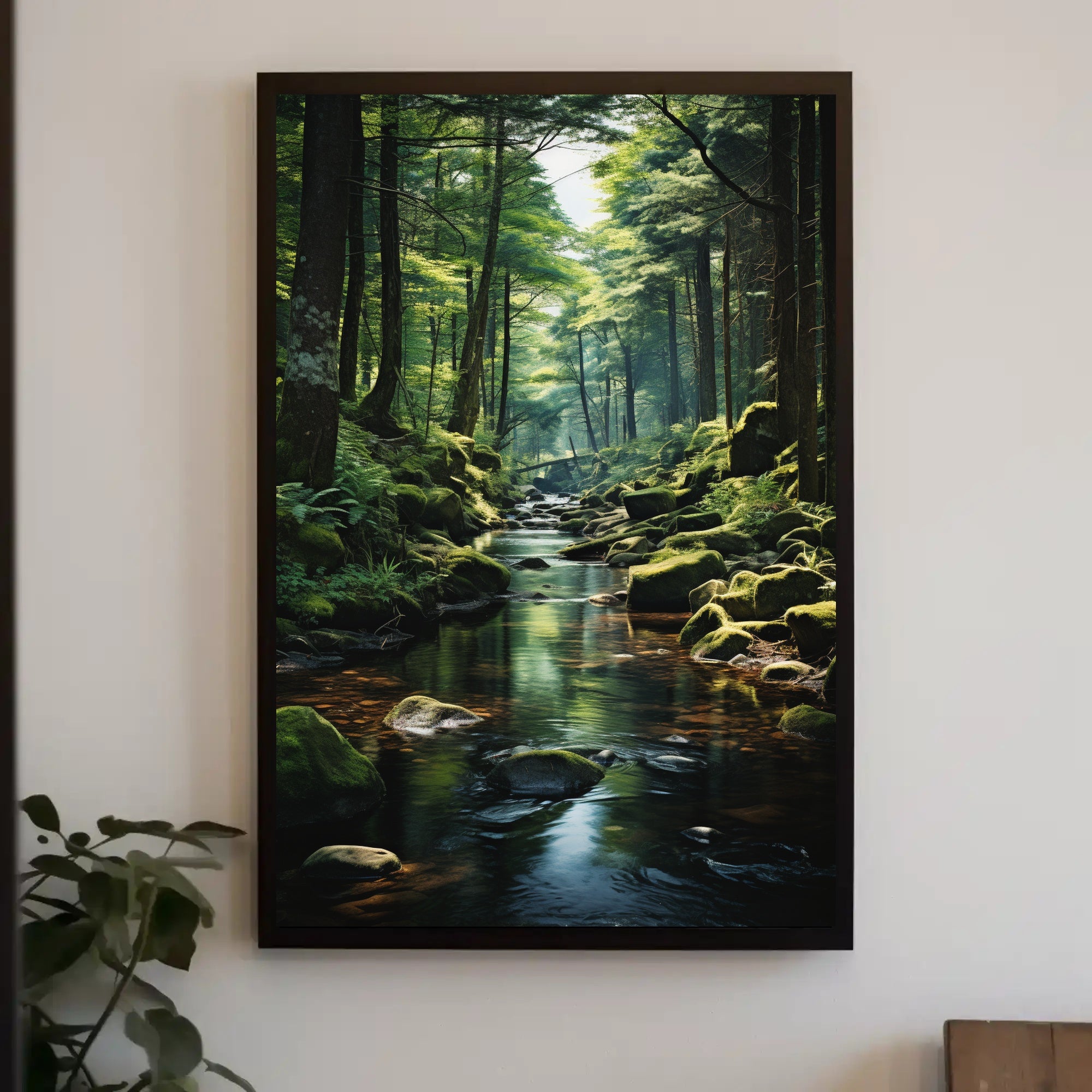 Serene Forest Scene, Nature's Tranquility National Park Poster