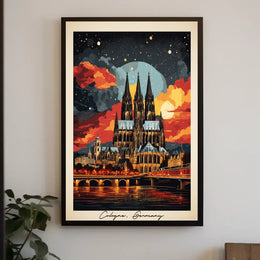 Cologne Cathedral at Sunset Poster